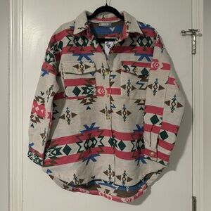 Blue B Aztec Shacket Womens size:S